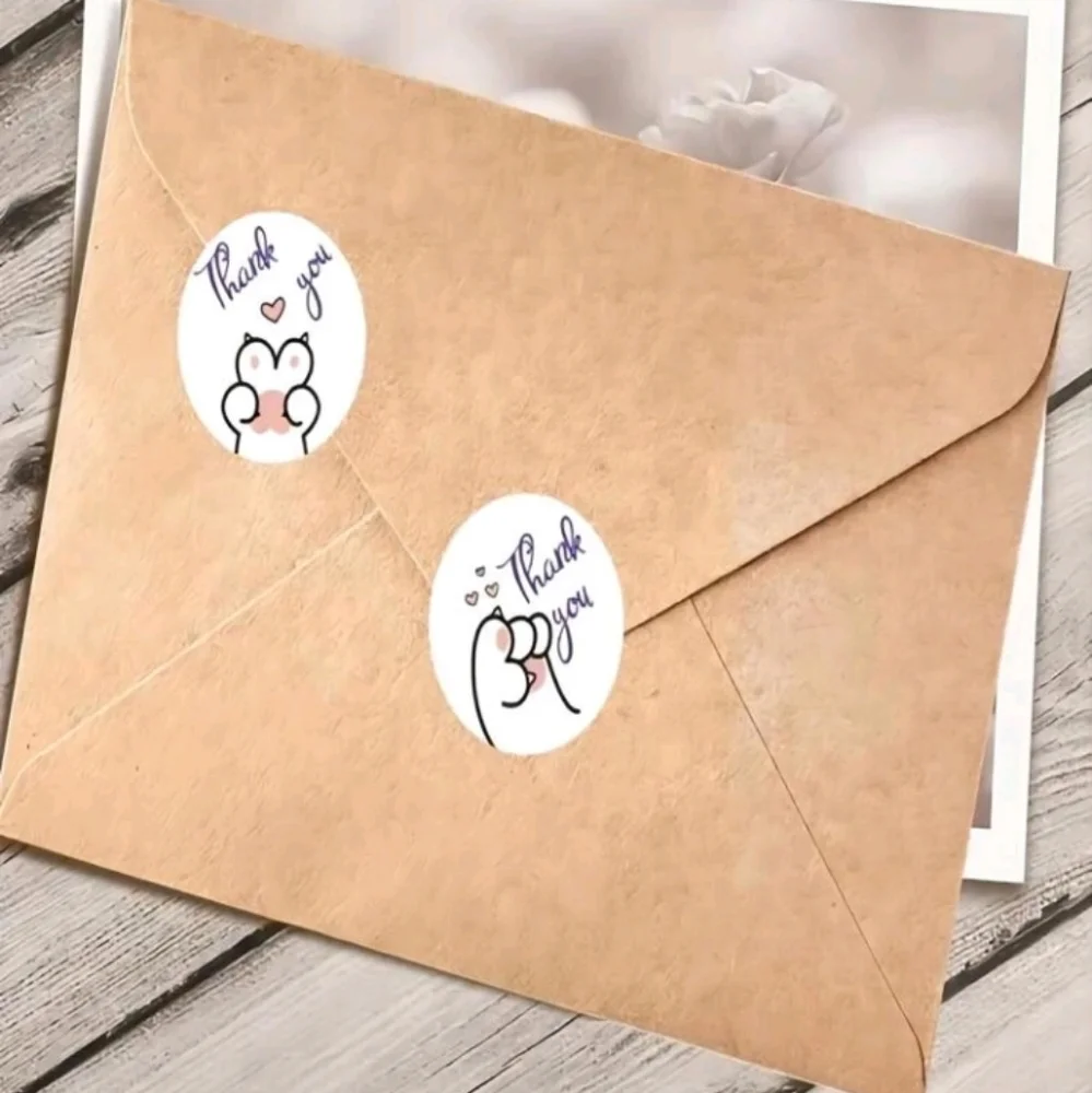 500 PCS Thank you Stickers 1